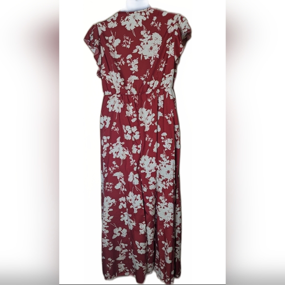 Mulvari Floral Faux Style Print Maxi Dress Size 1X NWT - Picture 6 of 8